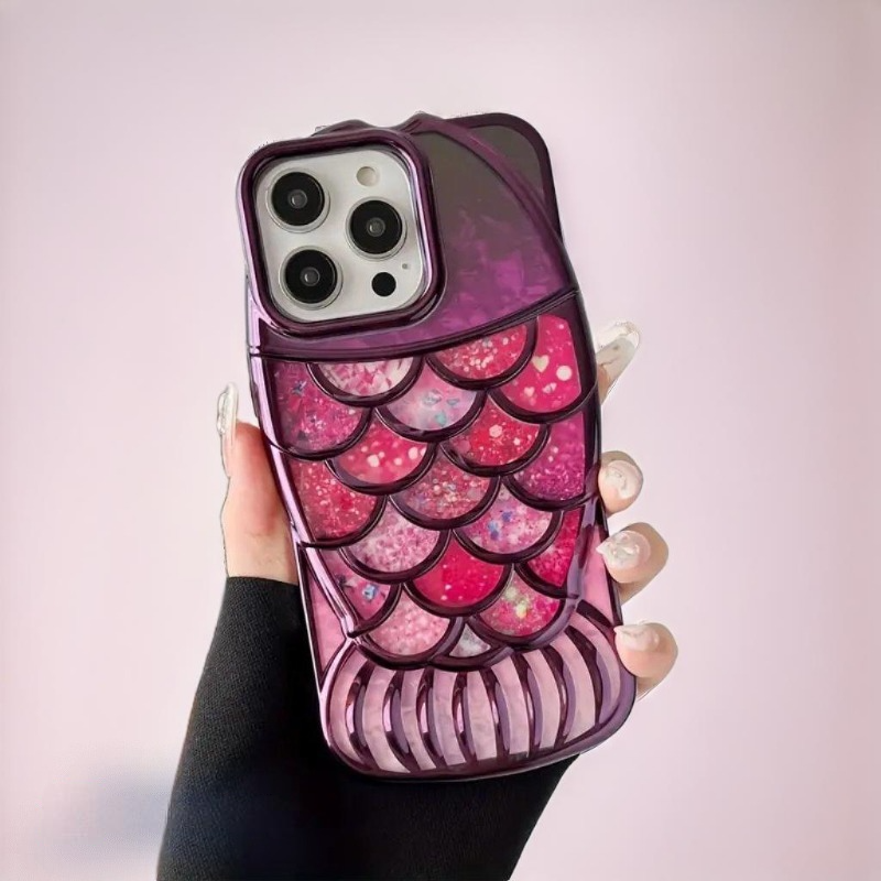 3D Mermaid Glitter Chubby Luxury Fat Fish Case